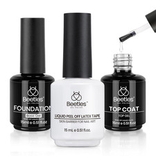 Gel Polish 3 Pcs 15Ml No Wipe Gel Top Coat Base Coat Liquid Latex Set Soak off