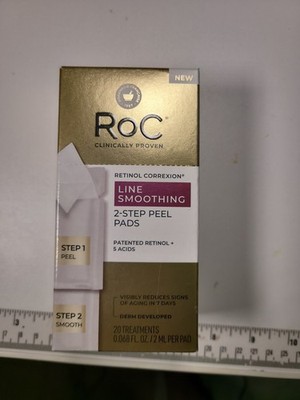 RoC Retinol Correxion Line Smoothing 2-Step Peel Pads, 20 Count Treatments