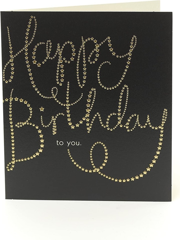 Birthday Card | Gold Lettering Design | With Envelope | eBay UK