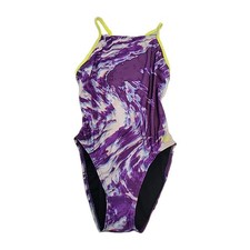 NWT SPEEDO Pro LT Girls One Piece Swimwear Size 12/38 Multicolor Purple