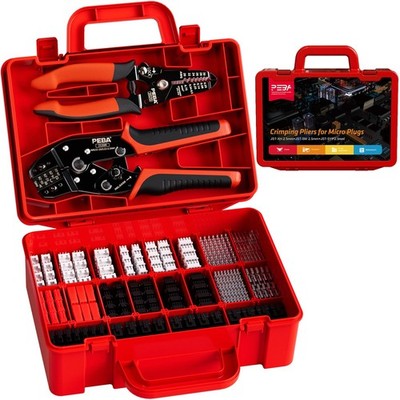 PEBA Crimping Tool and JST Connector Kit - 20 Types of 2.5 mm JST-XH Connecto...