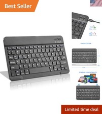 Rechargeable Wireless Keyboard for Surface Pro 8/9/10/11/X/Go, Minimalist Black