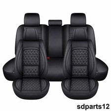 Für VW Golf Tiguan T-roc Polo Passat Sitzbezüge Set Komplett PU Leder /Schwarz