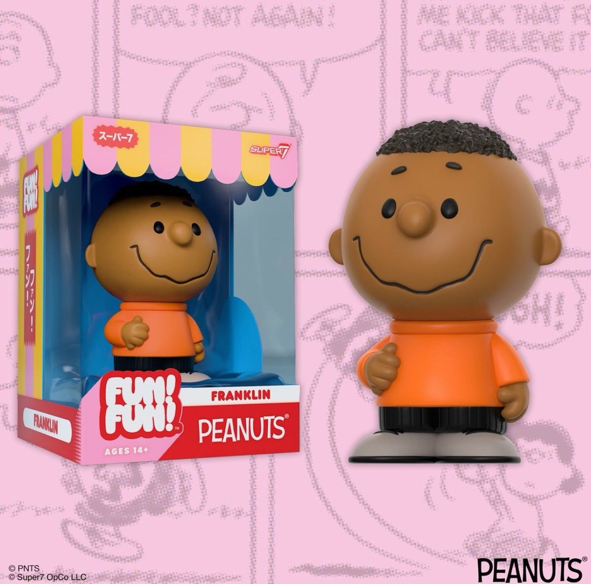 Super7 - Peanuts - FUN! FUN! Wv2 - Franklin [New Toy] Action