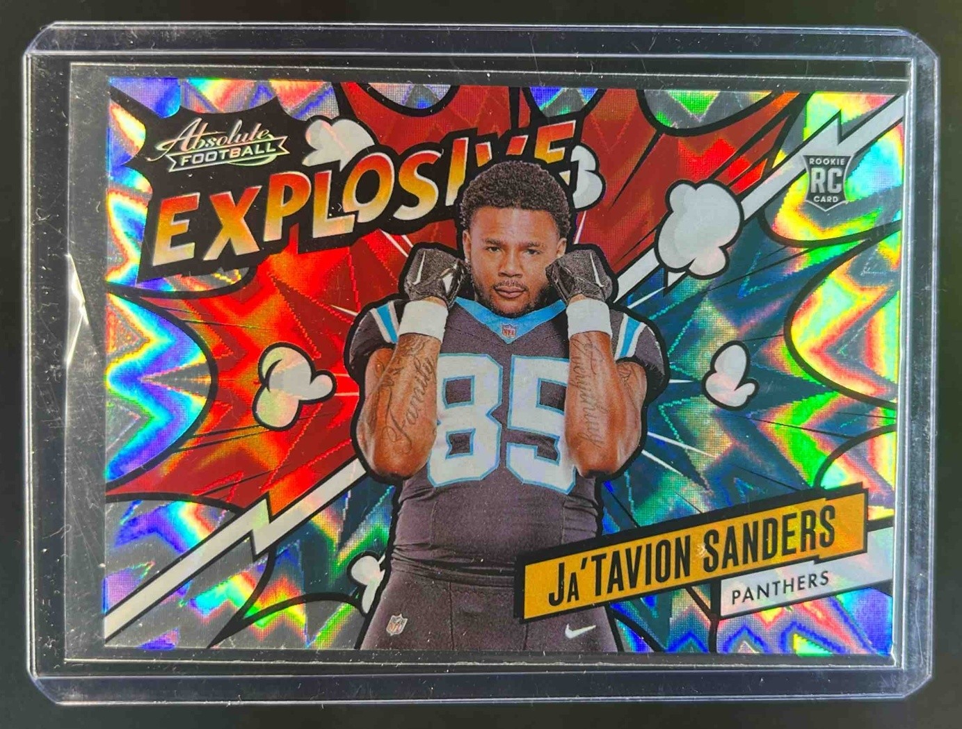 2024 Absolute Ja'Tavion Sanders Explosive RC Rookie #EX-JSS Panthers
