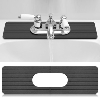 Stone Faucet Mat Sink Splash Guard, 24'' Diatomite Quick Drying Stone Faucet M...