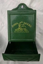 John Deere Kitchen Match Holder Green Metal Moline Illinois