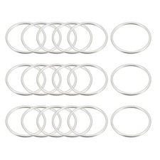 Round Earring Beading Hoop Rings Circle Link Ring 16mm/ 0.63" Silver Tone,100pcs