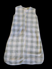 Hudson Baby Unisex Baby Plush Sleeping Bag, Sack, Blanket, Gray Plaid, 6-12 M