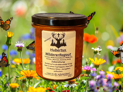   Hubertus Wilderer Ragout (280g)   Exquisite Wildschwein-Bolognese im Glas!