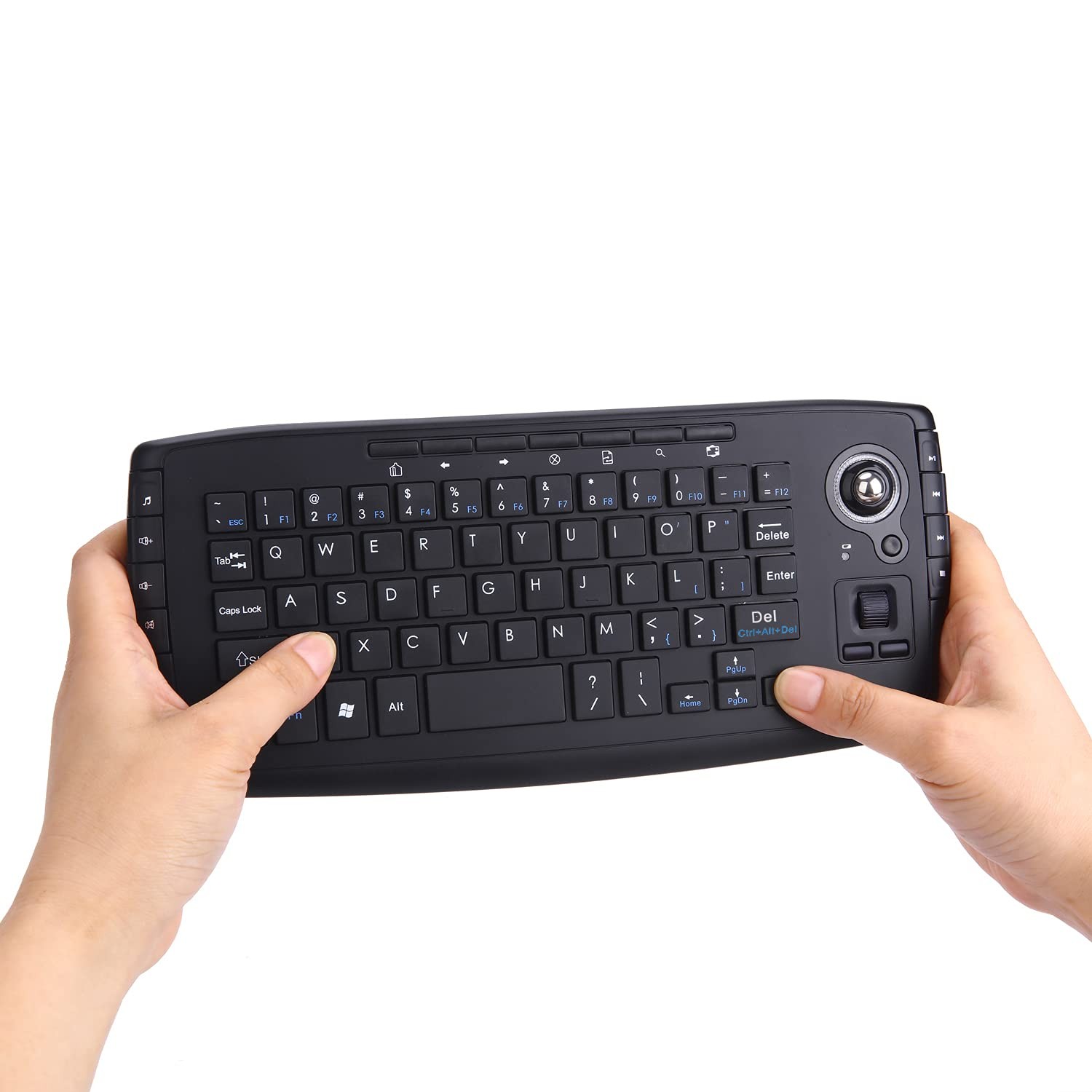 Fonicer Multimedia 2.4Ghz Wireless Mini Keyboard with Trackb