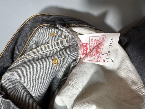 Vintage Levi’s Silver Tab Black Jeans W28 L30 – Made in Belgium – Deadstock 90s by Levi's, $236.24 - Photo 5