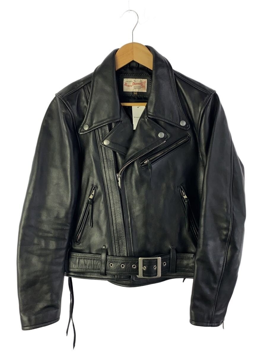 Y 2 Leather Ridingmaster/Double Riders Jacket/36/Cowhide/Blk/Plain 3482