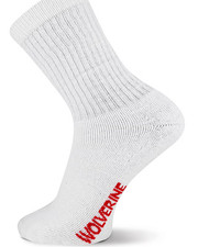 Wolverine Cotton Work Boot Crew Socks White 4 pairs - WWM40009B4B2001-WHITE