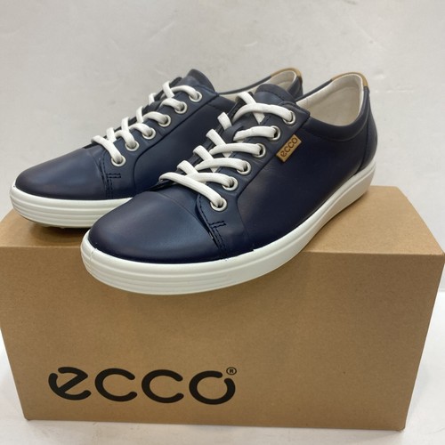 Women's ECCO Soft & Leather Sneaker Marine 430003 12038 - Picture 3 of 7