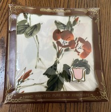 Vintage Hand Painted Floral SHANGHAI First SILK Scarf