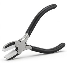 Nylon Jaw Flat Nose Pliers 5.12 Inch Jewelry Making Wire Shaping Tool Black