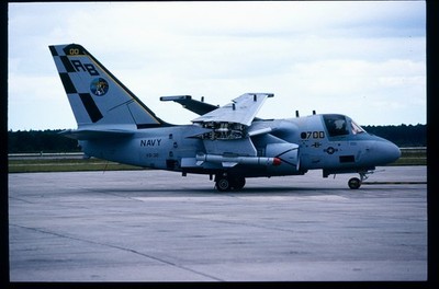 BA287 ORIGINAL K64 AIRCRAFT SLIDE: USN Lockheed S-3 Viking 160147/AB-700 VS-32