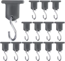 BBTO RV Awning Hooks for Lights Camping Accessory Hangers Plastic Gray 