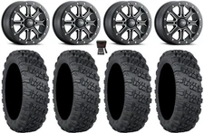 ITP Inertia Bdlk 15" Wheels Bk +40mm 35" Versa Cross V3 Tires Commander Maverick