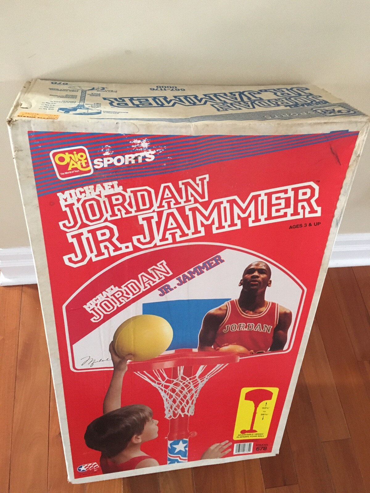 Michael Jordan JR JAMMER SEALED BOX Ohio Arts 1990 Air Chicago Bulls