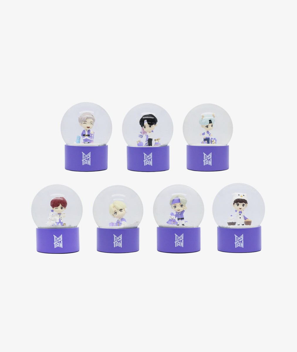 BTS　TinyTAN　スノーボール　POPUP公式 全員 BTS POP-UP: TinyTAN Winter Plush Toys & Snowballs Purple