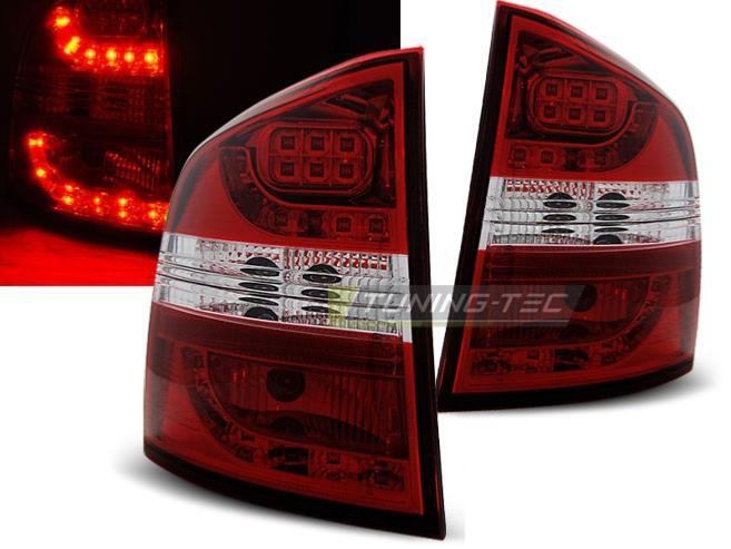 Feux arriere Skoda Octavia 2 break LED rouge et blanc de 2004 a 2012