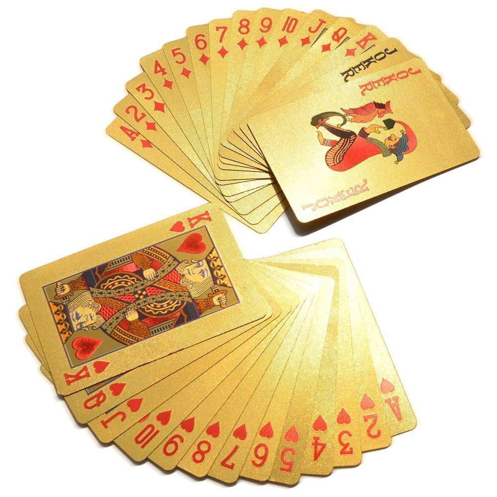 GOD ゴールドプレイングカードGOD GOLD PLAYING CARDS Custom 24K Gold Foil Plated Playing Cards - Golden 999.9