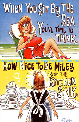 X000081 Wenn Sie am Meer sitzen, haben Sie Zeit zum Nachdenken. How Nice to be Miles from