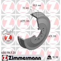 2X Zimmermann Bremstrommel 600.1967.20