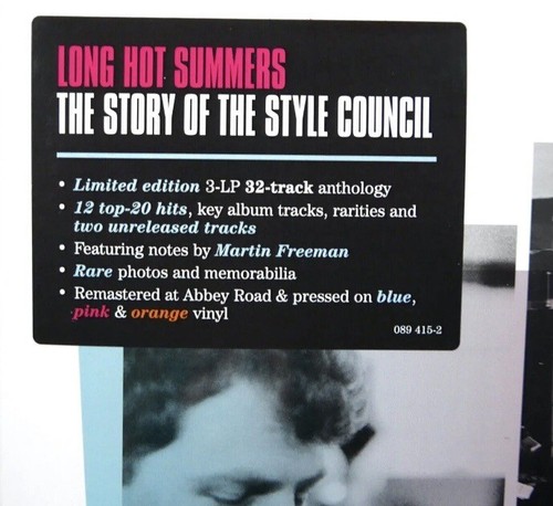 Story Of The Style Council Long Hot Summers 3LP Blue/orange/pink Vinyl SEALED - Picture 3 of 4