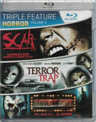 Triple Feature Horror Volume 2 Bluray New Scar Terror Trap Midnight Movie
