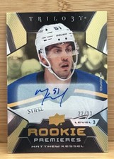 Matthew Kessel — 23-24 UD Trilogy Rookie Premieres Level 3 — Rare Gold Auto /33
