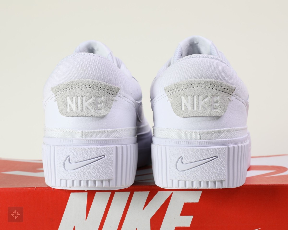 Nike Court Legacy Lift Triple White Athletic Shoes Womens Size