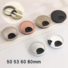 50,53,60,80mm PC Computer Desk Alloy Grommet Table Cable Tidy Wire Hole Cover