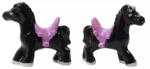 1994 Polly Pocket Happy Horses - Black Horse Name Unknown Bluebird Toys