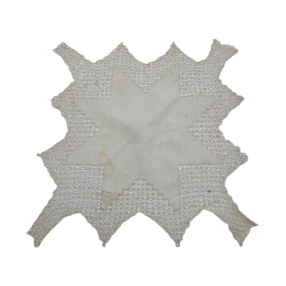 Mesa tocador bufanda tocador vintage tejido ganchillo hecho a mano Foto 3 de 3