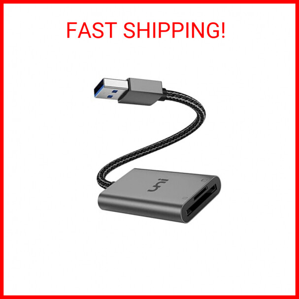 SD Card Reader, uni USB 3.0 to SD/Micro SD Card Adapter, Aluminum High Speed USB-image