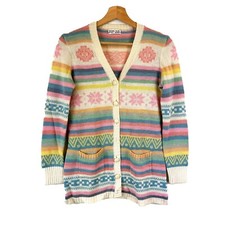 VTG Vintage 1970's Betsey Johnson Michael Milea Pastel Cardigan Rare S Vintage
