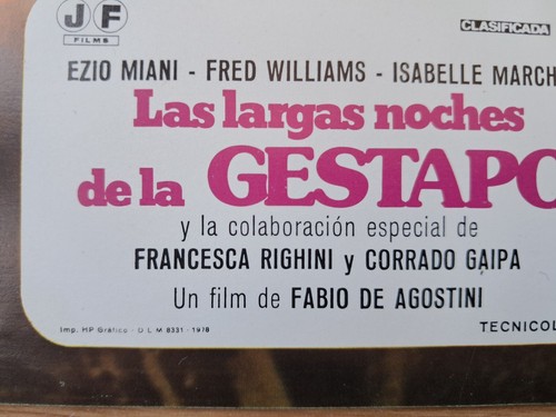 Red Nights of the Gestapo ORIGINAL 1978 LOBBY CARD SET Nazisploitation rare - Picture 2 of 3