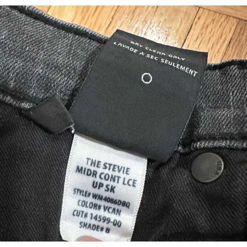 Jeans skinny stringati Hudson The Stevie Mid Rise Contour donna 29x28 neri nuovi - Foto 7 di 10