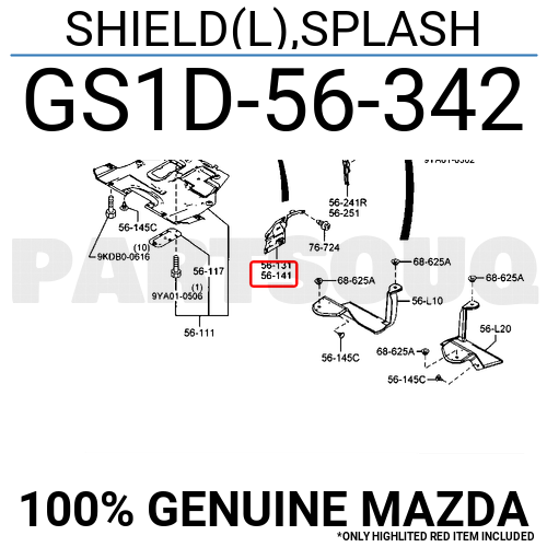 GS1D56342 Genuine Mazda SHIELD L SPLASH GS1D 56 342 EBay gs1d56342-genuine-mazda-shield-l-splash-gs1d-56-342-ebay