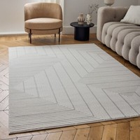 MODERN RUGS AND RUNNERS IN CREAM BEIGE AND GREY FOR LIVING ROOM BEDROOM KITCHEN