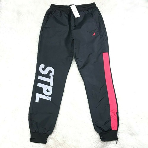Staple Pigeon Da Uomo Pantaloni Della Tuta Nero riflettente logo \