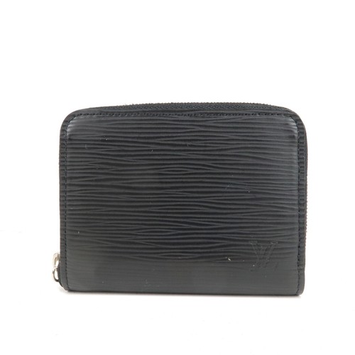 Louis Vuitton Epi Leather Zippy Coin Case Wallet Noir M60152 Auth Used