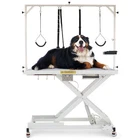 CO-Z Electric Hydraulic Dog Grooming Table Heavy Duty Grooming Station w 4 Noose