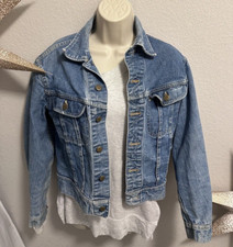 Vintage Womens Medium Lee Denim Blue Jean Jacket