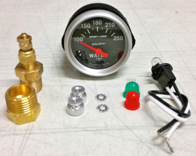 AutoMeter Sport-Comp Electric Water Temperature 100-250F Gauge 2-1/16'' 52mm NEW