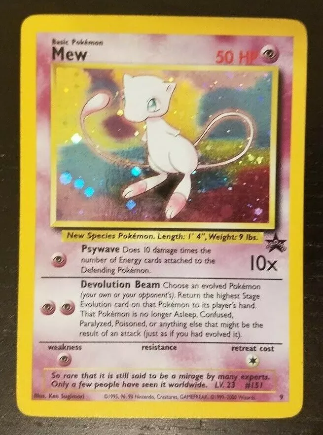 Mew Promo Holofoil Base Promo Rare Pokemon Card REAL MEW CARD 