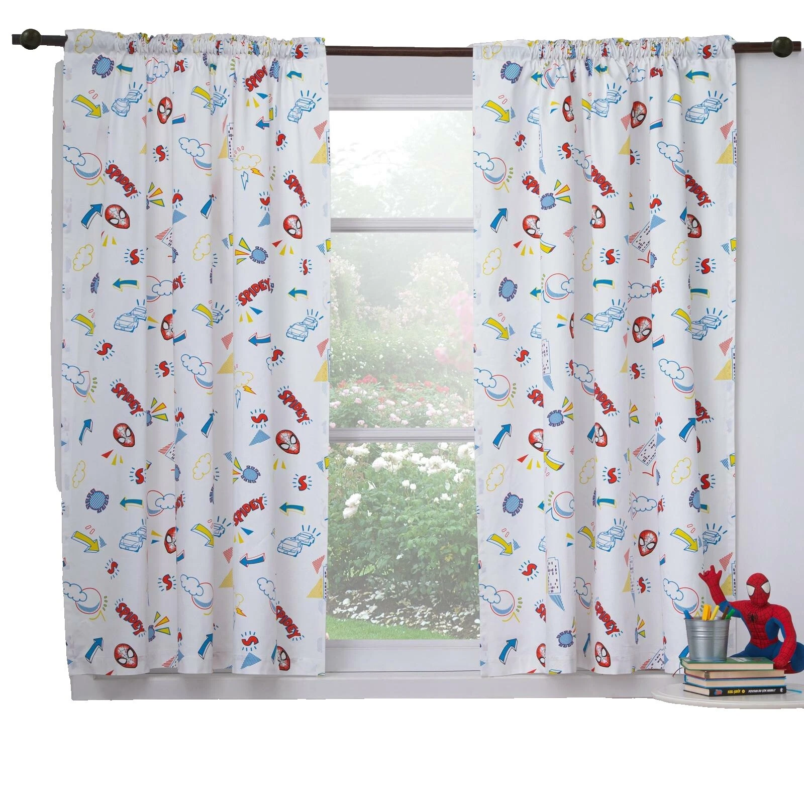 Cortinas de Ventana Blanca Marvel